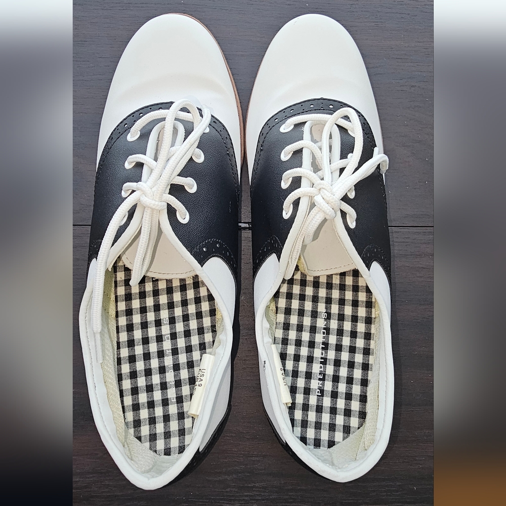 Predictions Black & White Oxford Loafer women Laced  sz  🇺🇸 9 UK 7.5